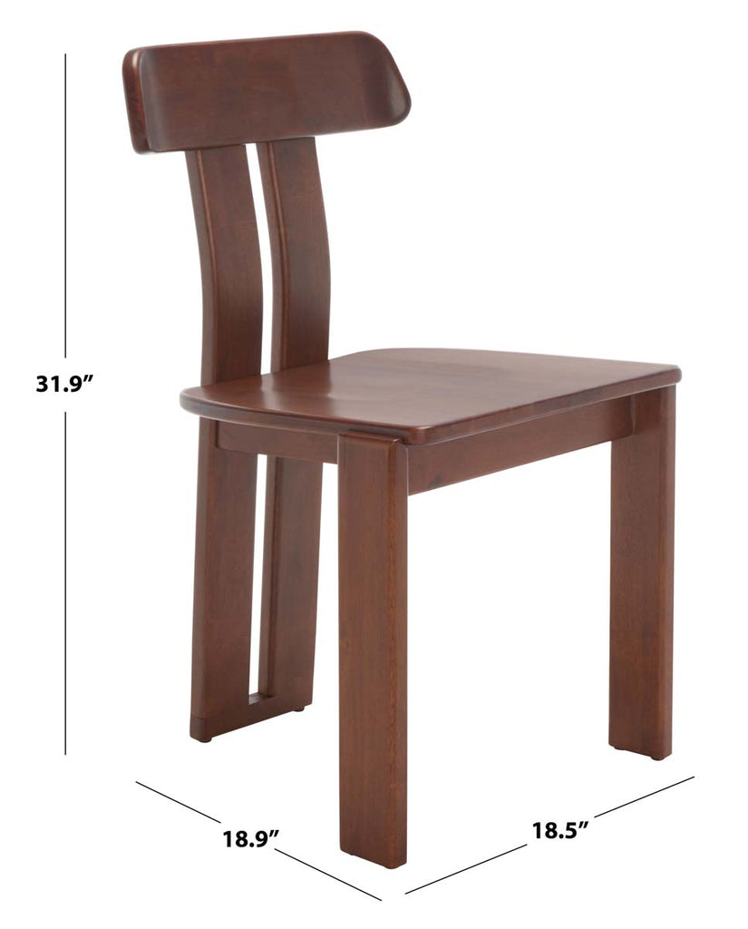 Safavieh Cayde Wood Dining Chair - Walnut