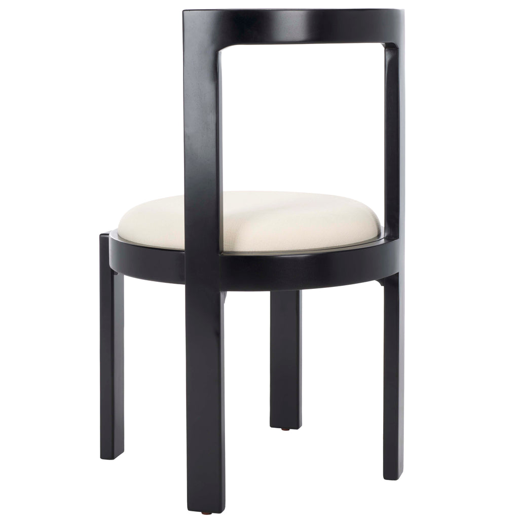 Safavieh Estes Round Dining Chair (Set of 2) - Black / White