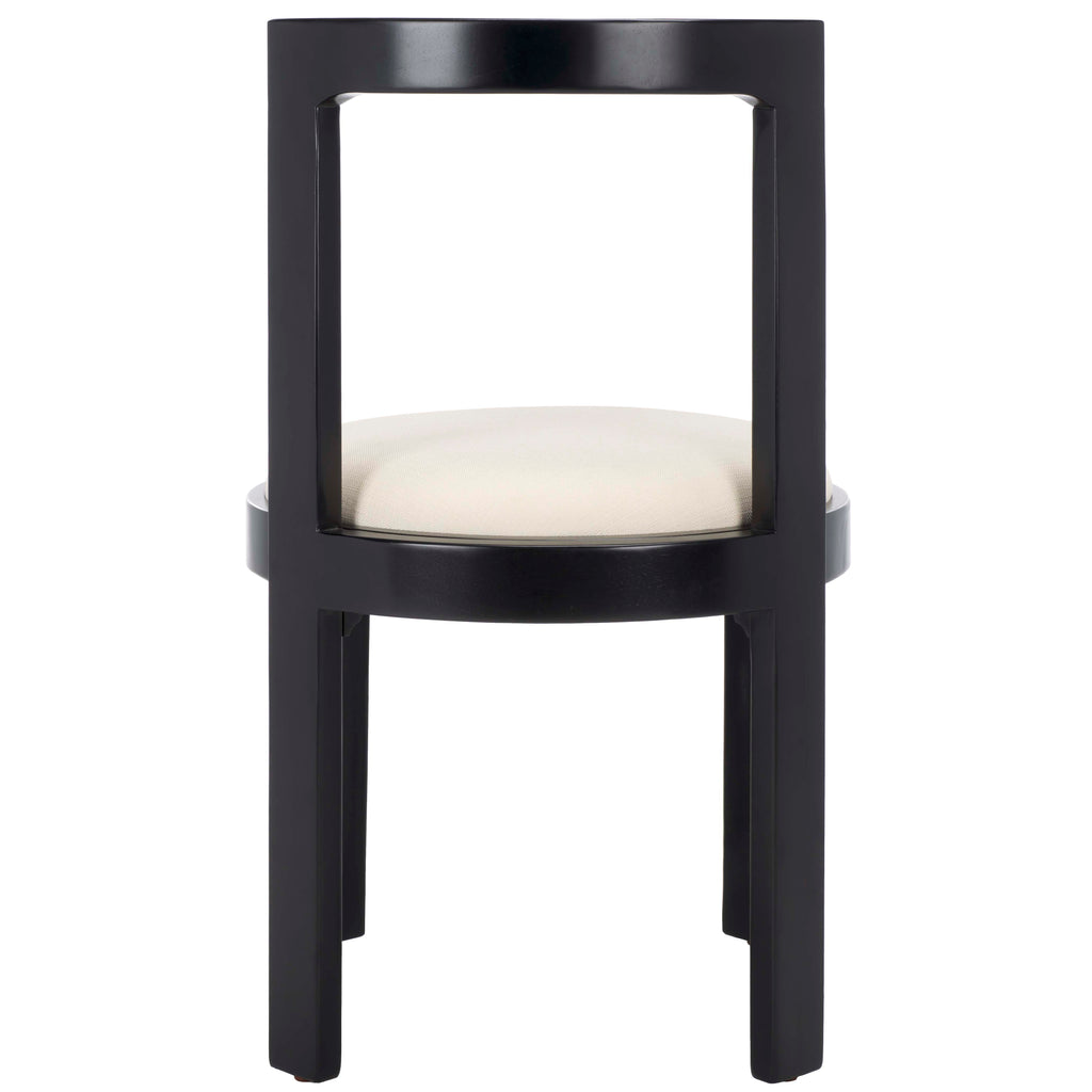 Safavieh Estes Round Dining Chair (Set of 2) - Black / White