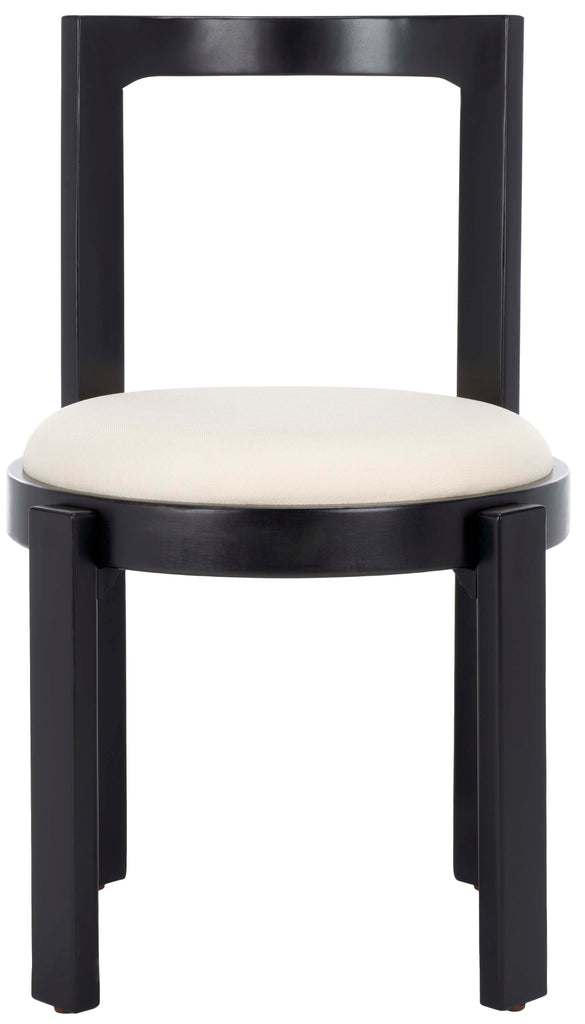 Safavieh Estes Round Dining Chair (Set of 2) - Black / White