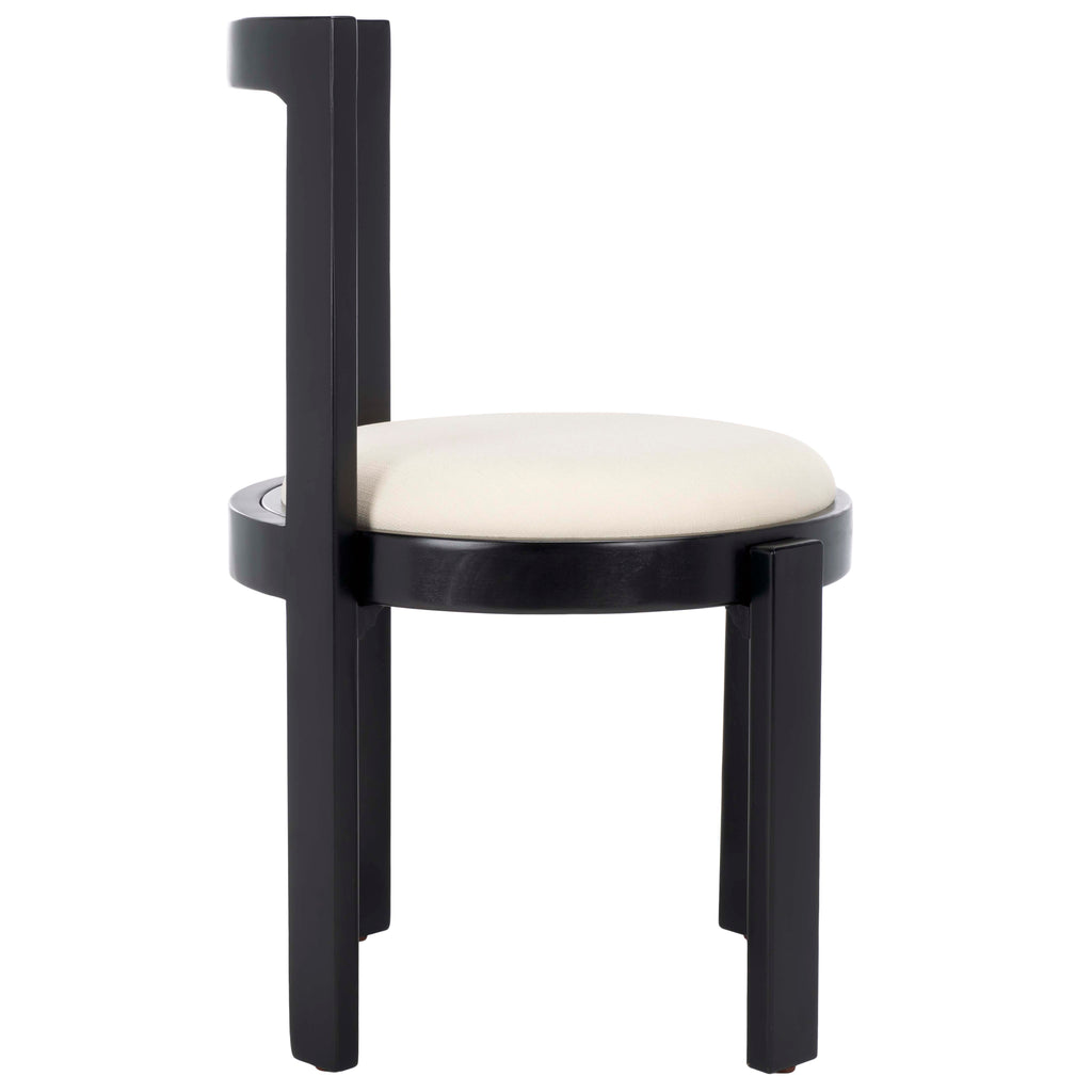 Safavieh Estes Round Dining Chair (Set of 2) - Black / White