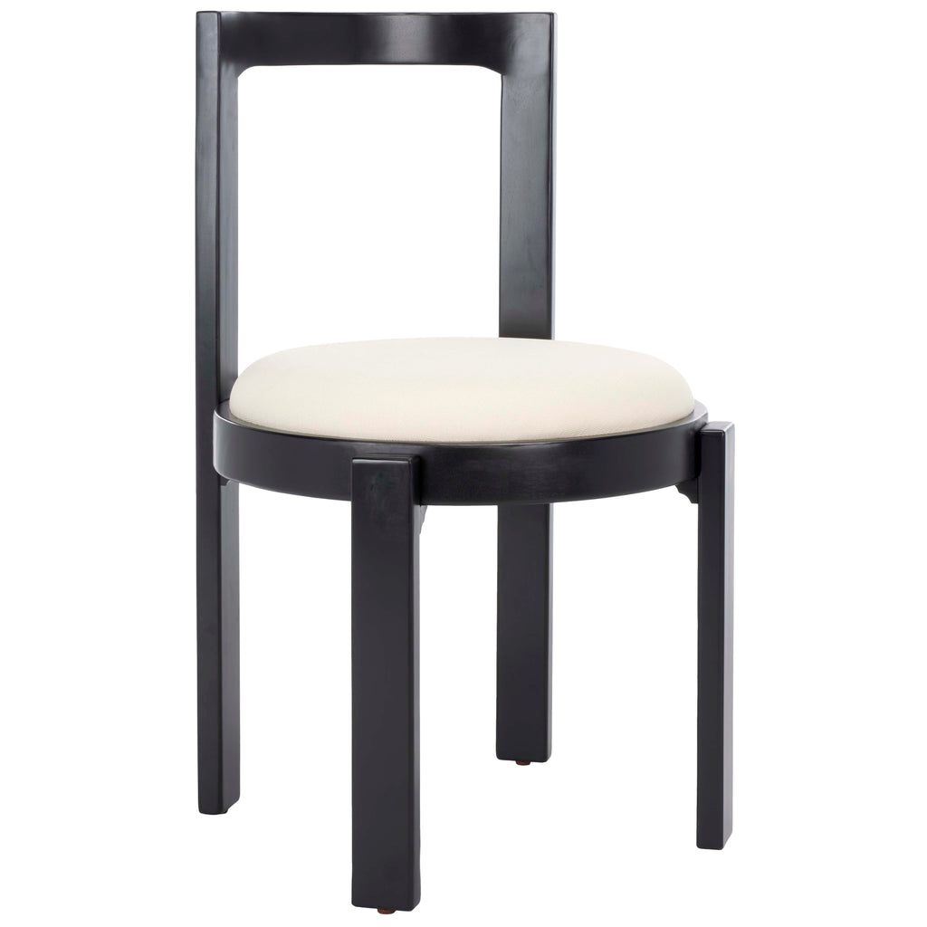 Safavieh Estes Round Dining Chair (Set of 2) - Black / White