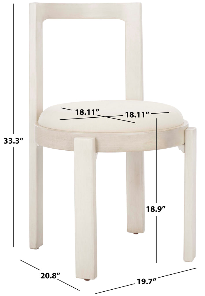 Safavieh Estes Round Dining Chair (Set of 2) - White