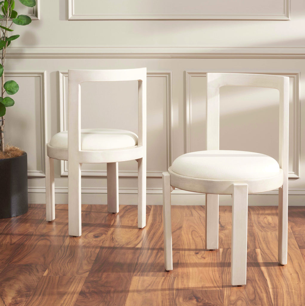 Safavieh Estes Round Dining Chair (Set of 2) - White