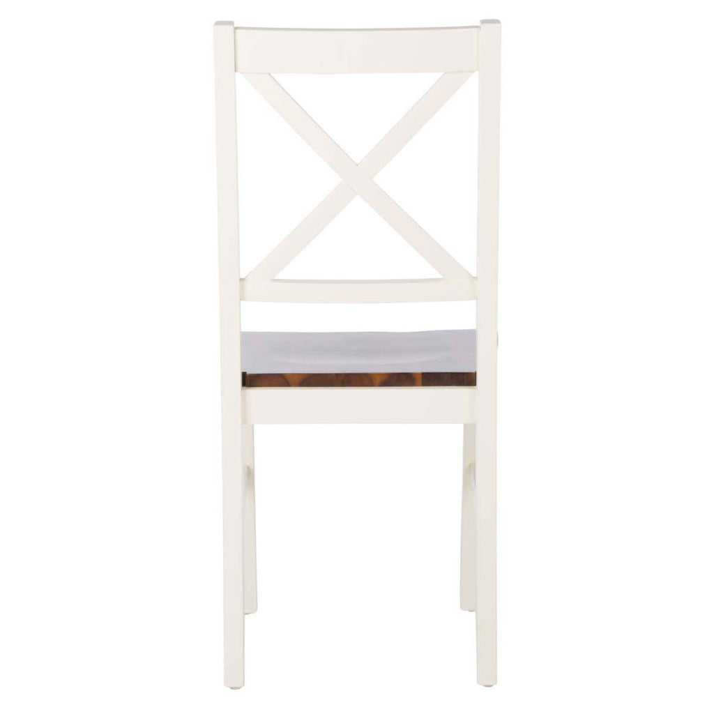 Safavieh Akash Dining Chair-White/Natural (Set of 2)