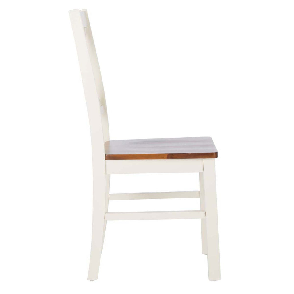 Safavieh Akash Dining Chair-White/Natural (Set of 2)