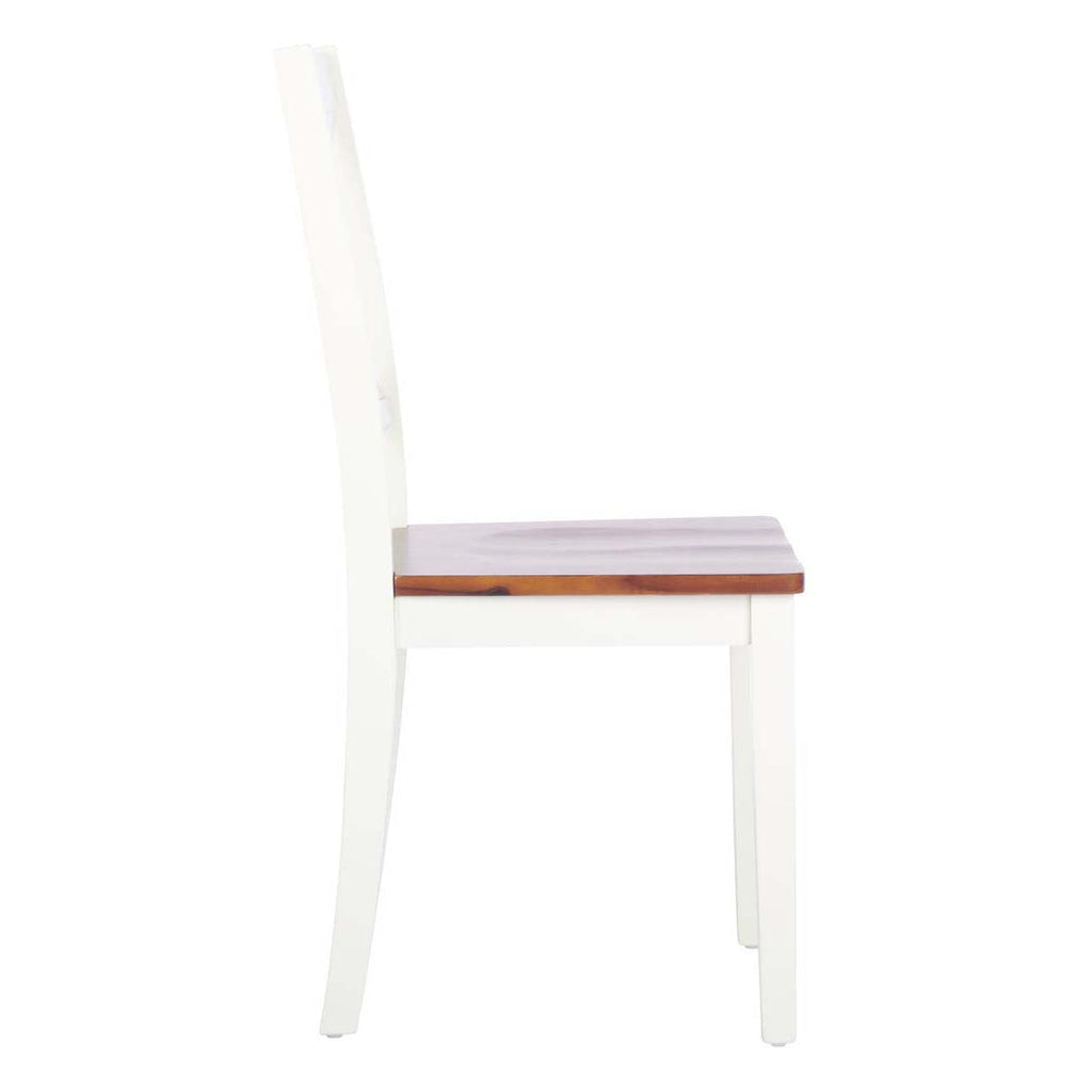 Safavieh Silio X Back Dining Chair-White/Natural (Set of 2)