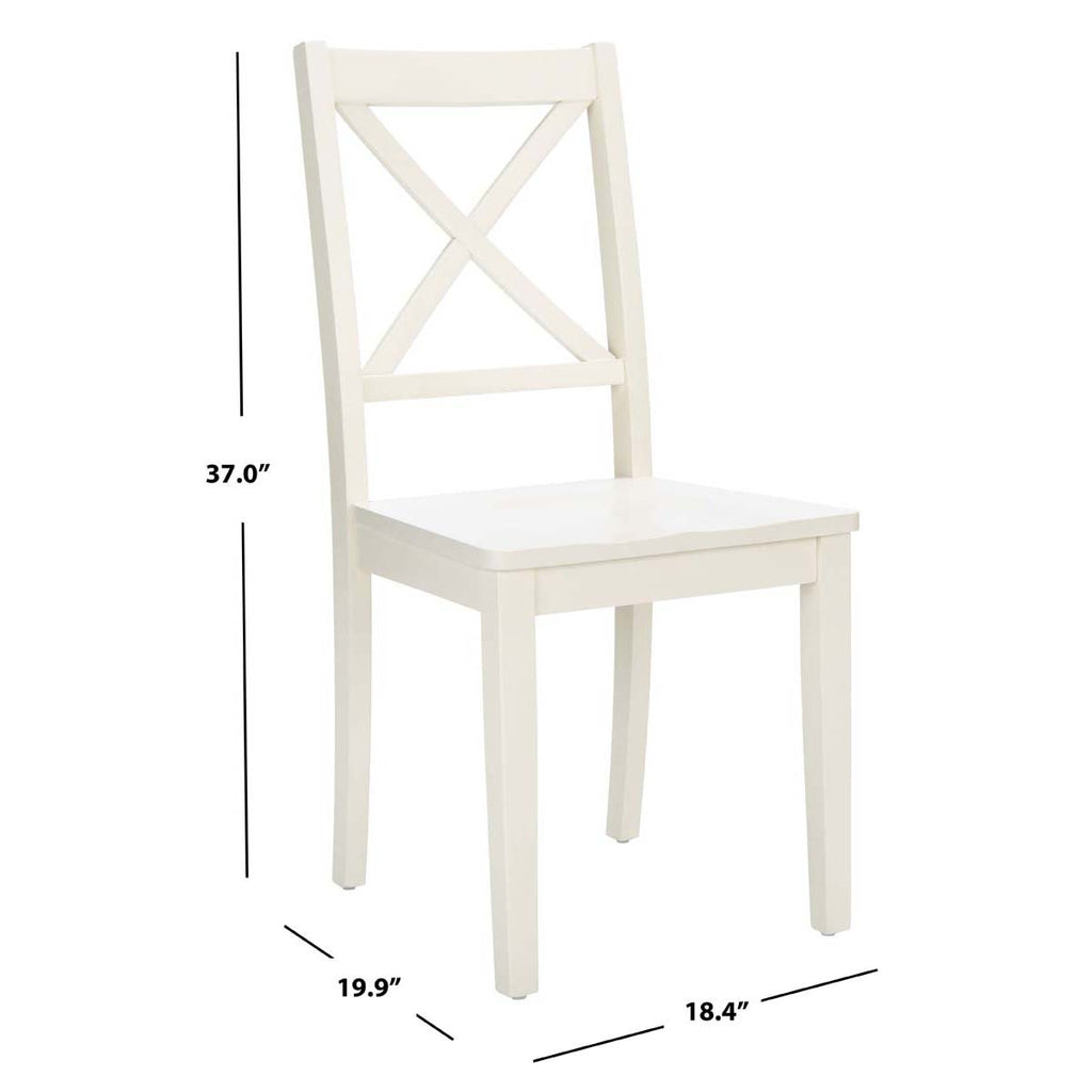 Safavieh Silio X Back Dining Chair-White (Set of 2)