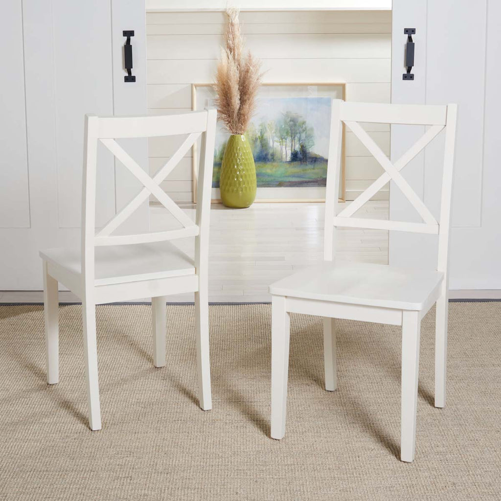 Safavieh Silio X Back Dining Chair-White (Set of 2)