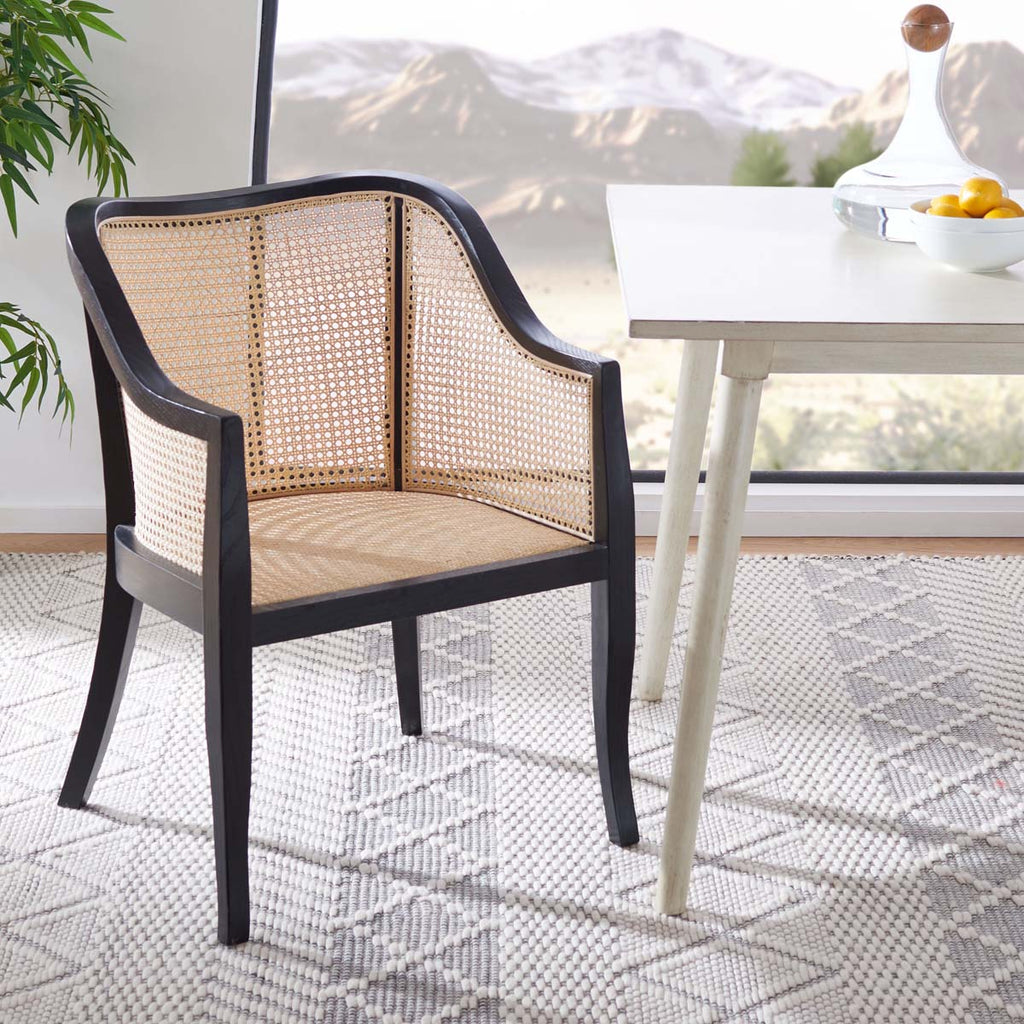 Safavieh Maika Dining Chair - Black/Natural