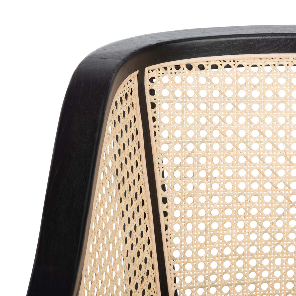 Safavieh Rina Dining Chair - Black/Natural/Black Cushion