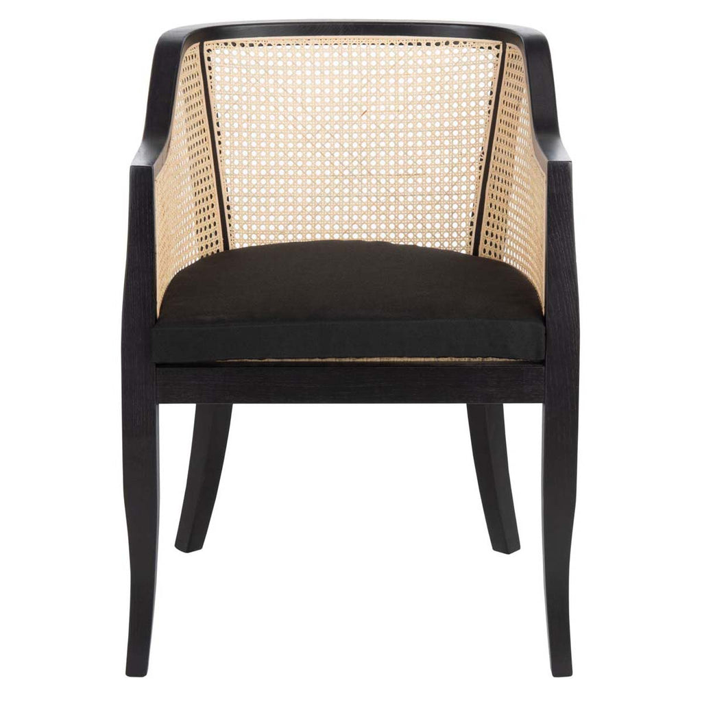 Safavieh Rina Dining Chair - Black/Natural/Black Cushion