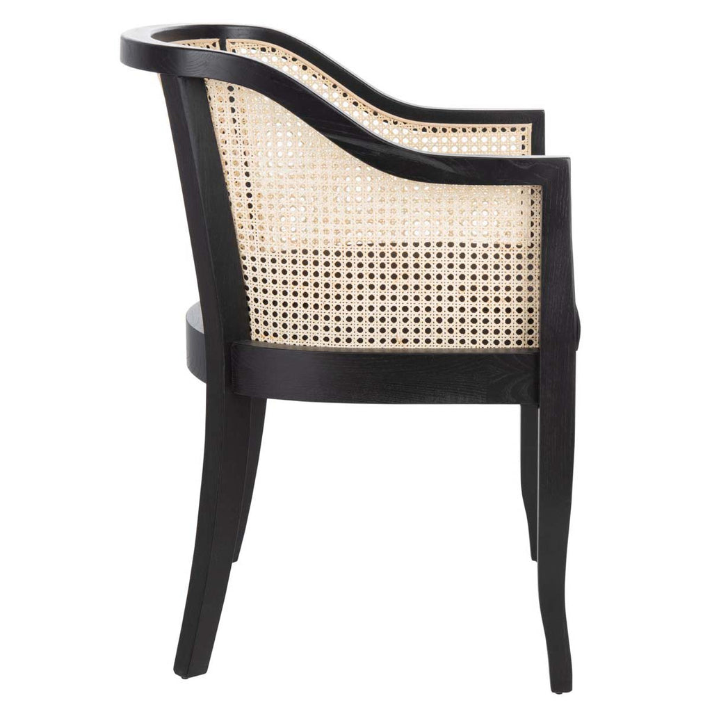 Safavieh Rina Dining Chair - Black/Natural/Black Cushion