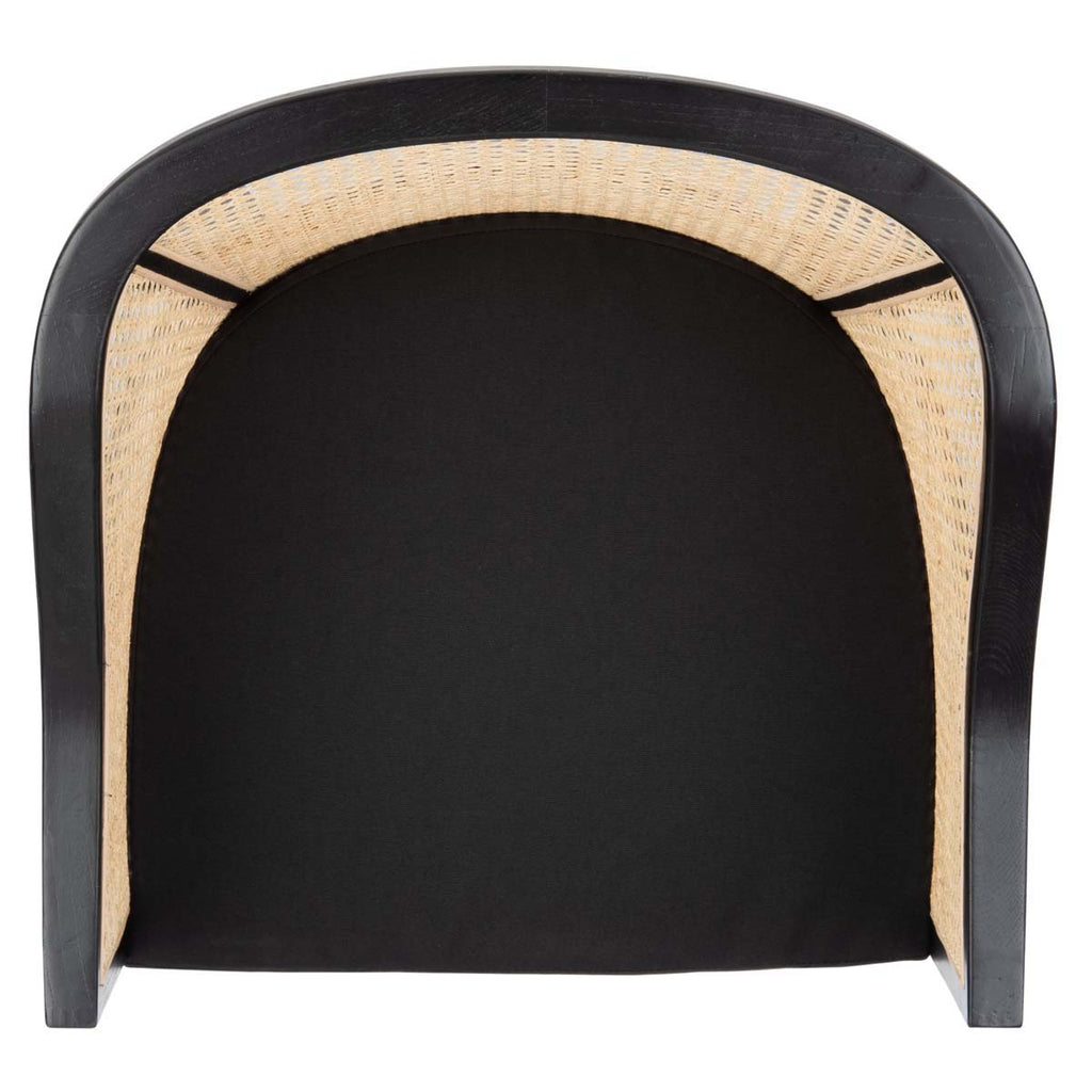 Safavieh Rina Dining Chair - Black/Natural/Black Cushion