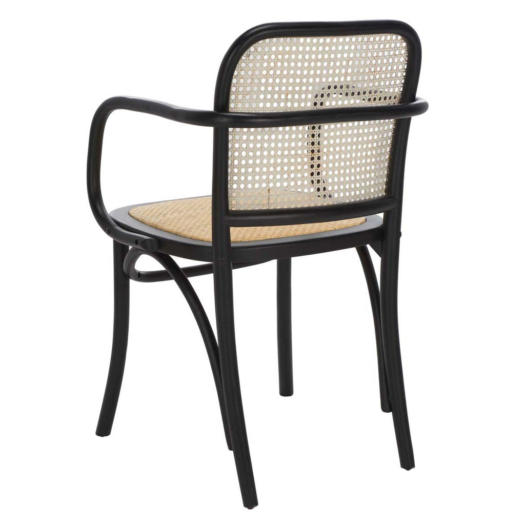 Safavieh Keiko Cane Dining Chair - Black/Natural