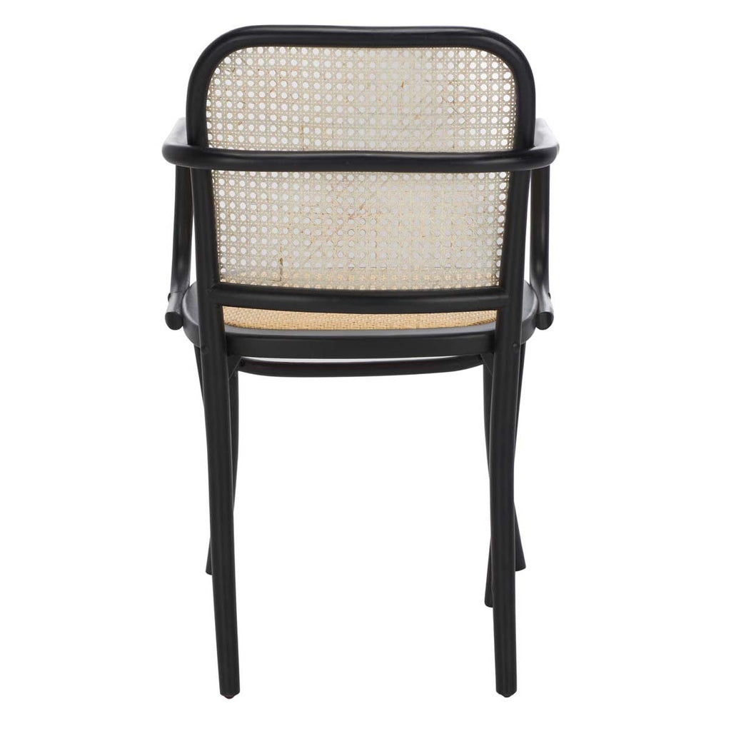 Safavieh Keiko Cane Dining Chair - Black/Natural