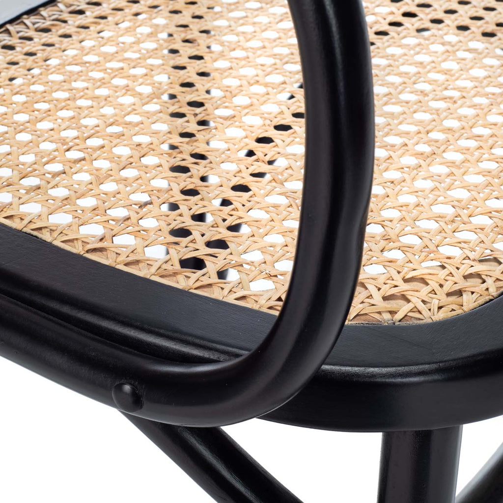 Safavieh Keiko Cane Dining Chair - Black/Natural