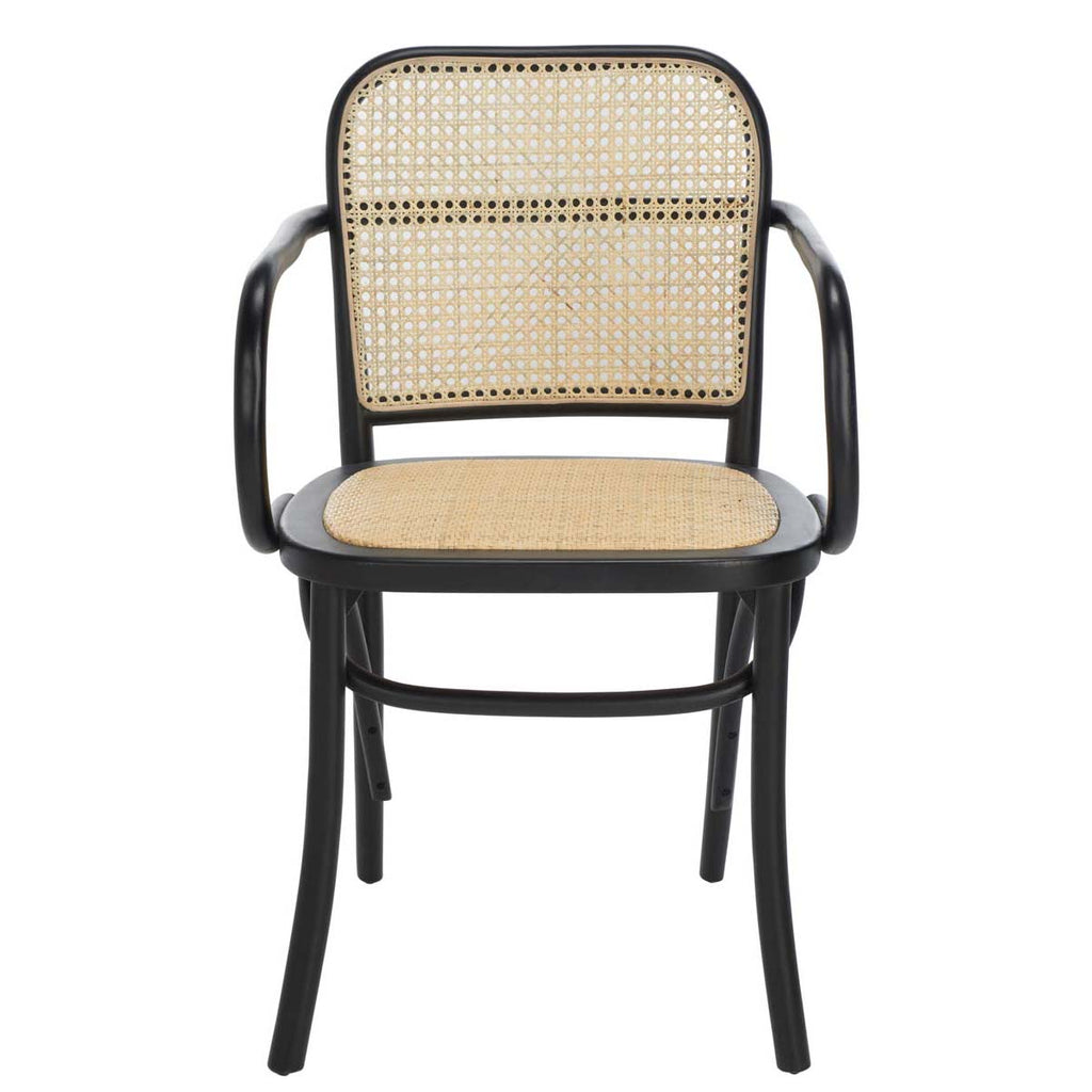 Safavieh Keiko Cane Dining Chair - Black/Natural