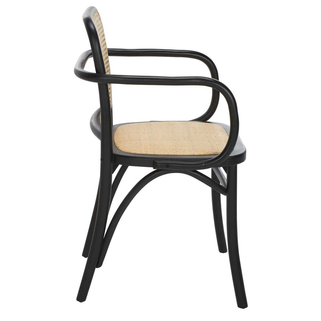 Safavieh Keiko Cane Dining Chair - Black/Natural