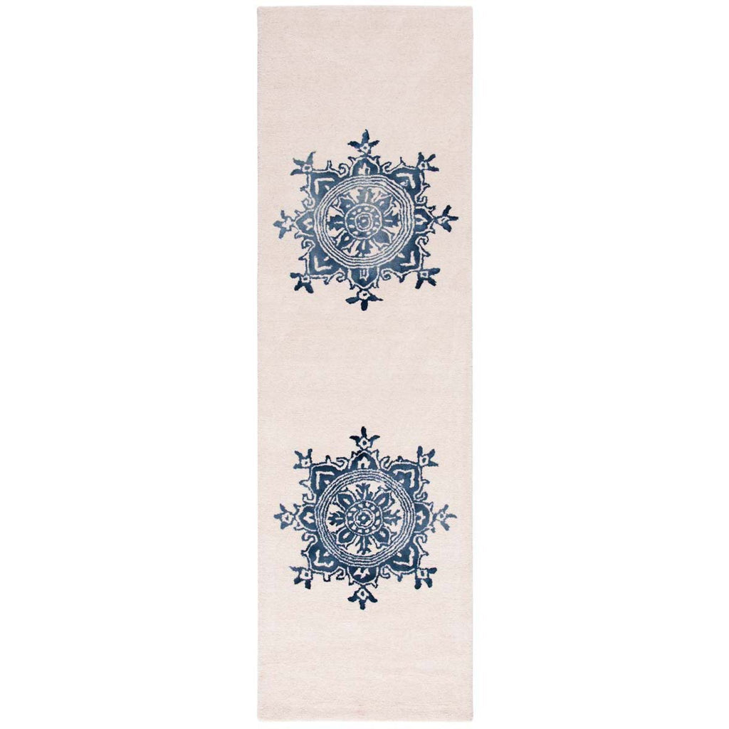 Safavieh Dip Dye Rug Collection DDY701M - Ivory / Blue