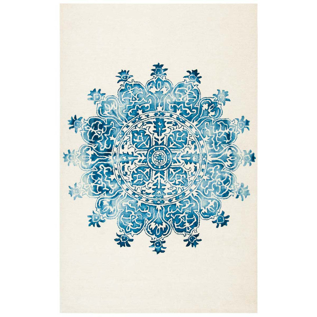 Safavieh Dip Dye Rug Collection DDY701M - Ivory / Blue