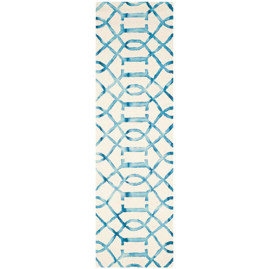 Safavieh Dip Dye Rug Collection DDY712H - Ivory / Turquoise