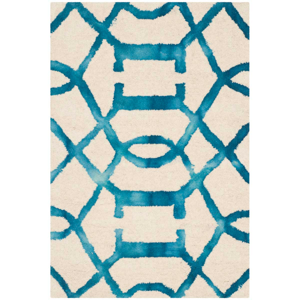 Safavieh Dip Dye Rug Collection DDY712H - Ivory / Turquoise