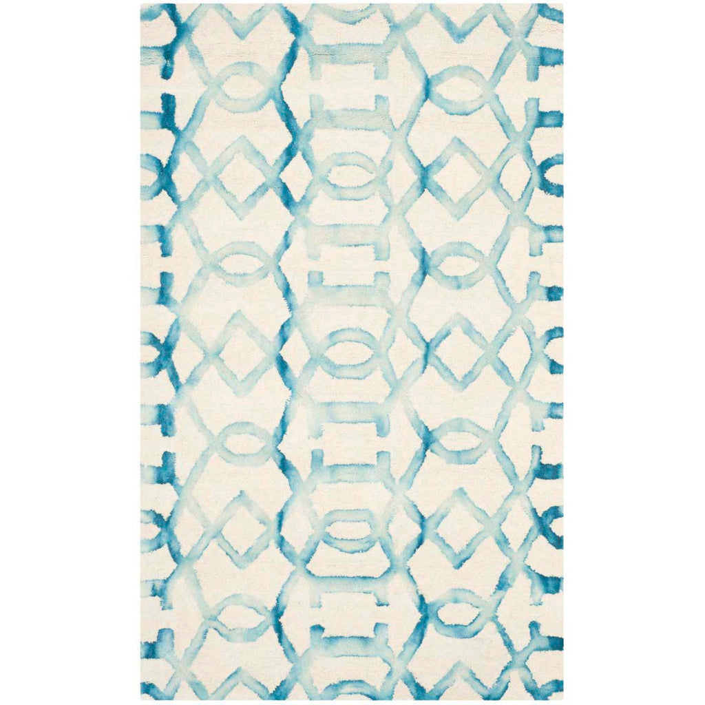 Safavieh Dip Dye Rug Collection DDY712H - Ivory / Turquoise