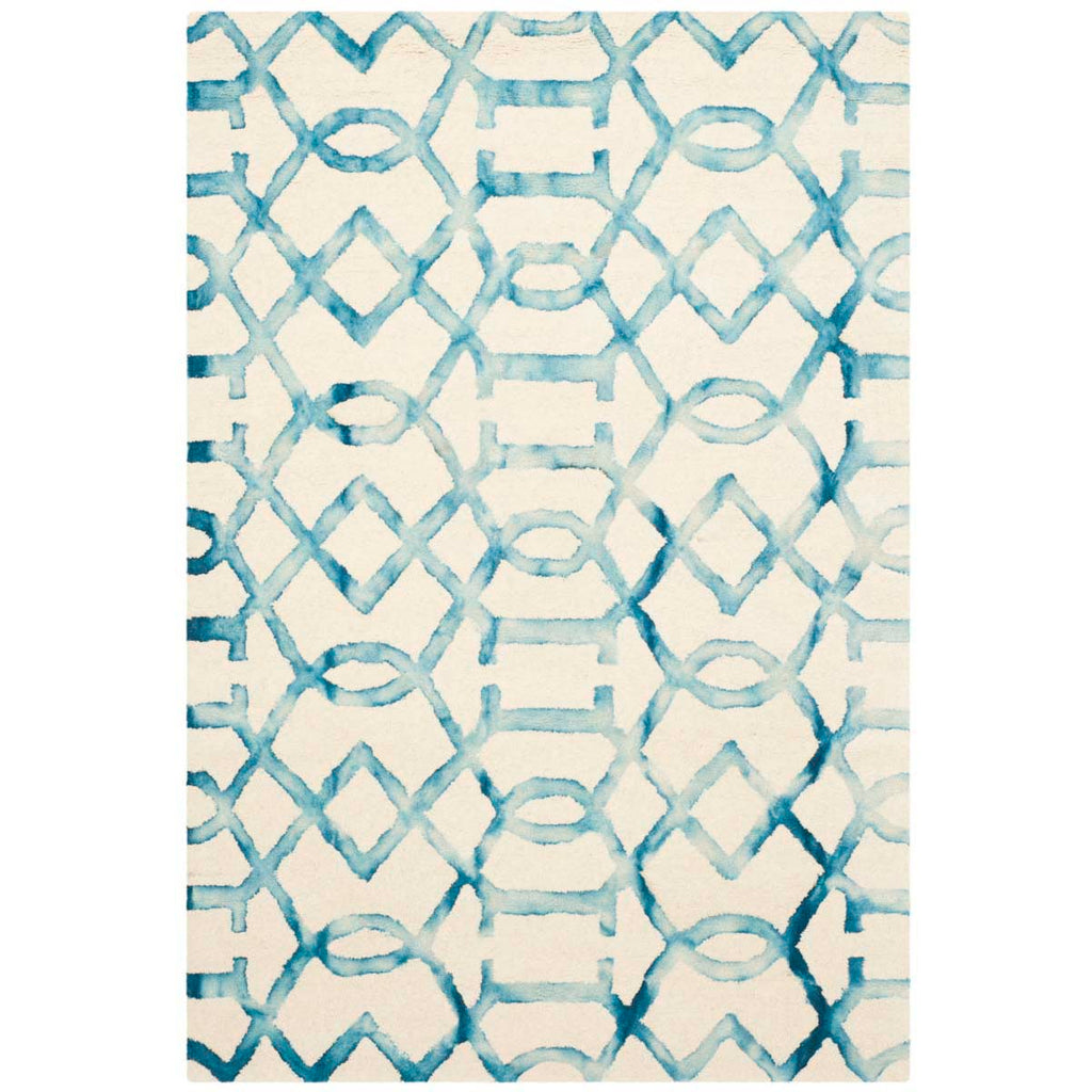 Safavieh Dip Dye Rug Collection DDY712H - Ivory / Turquoise