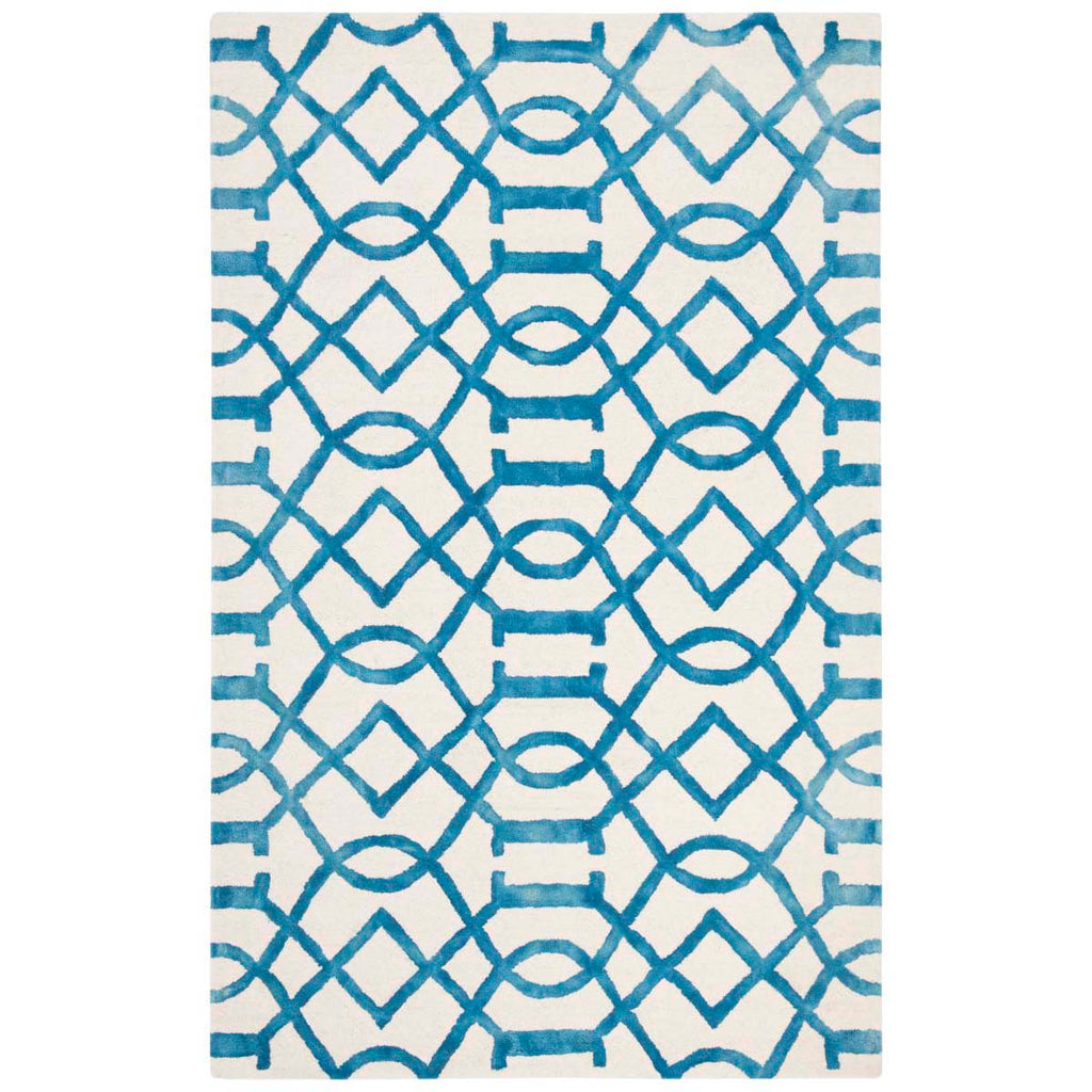 Safavieh Dip Dye Rug Collection DDY712H - Ivory / Turquoise