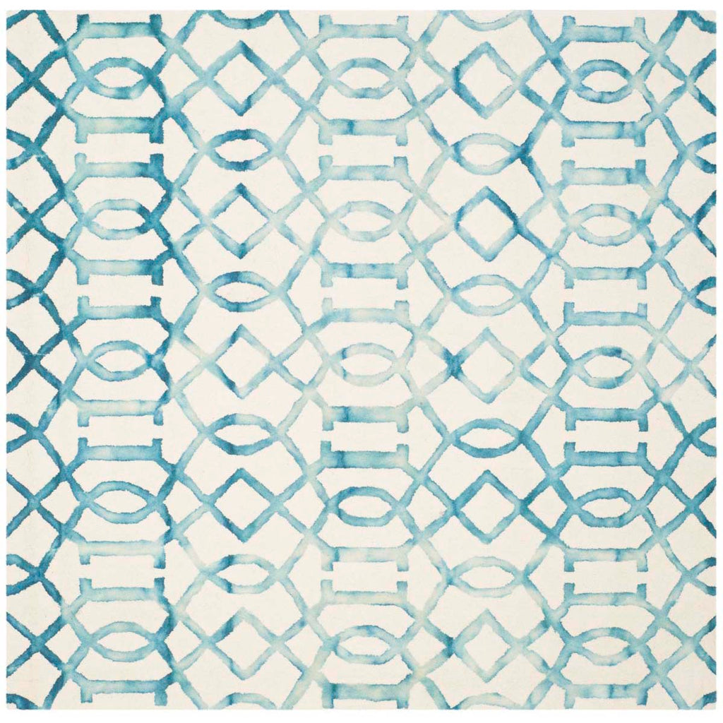 Safavieh Dip Dye Rug Collection DDY712H - Ivory / Turquoise