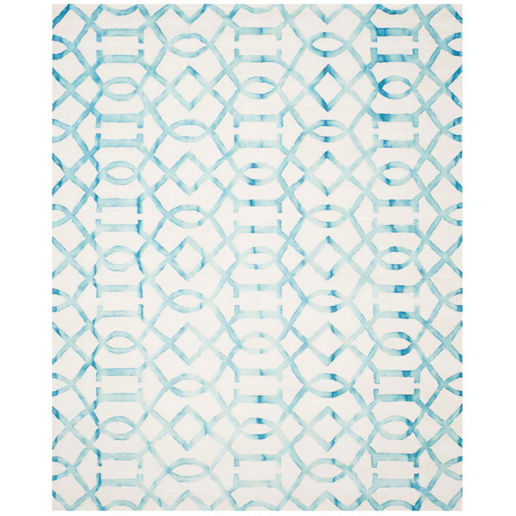 Safavieh Dip Dye Rug Collection DDY712H - Ivory / Turquoise