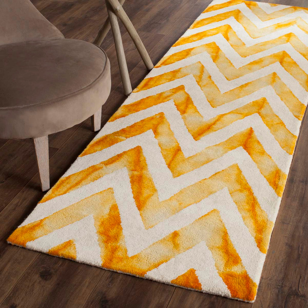 Safavieh Dip Dye Rug Collection DDY715C - Ivory / Gold