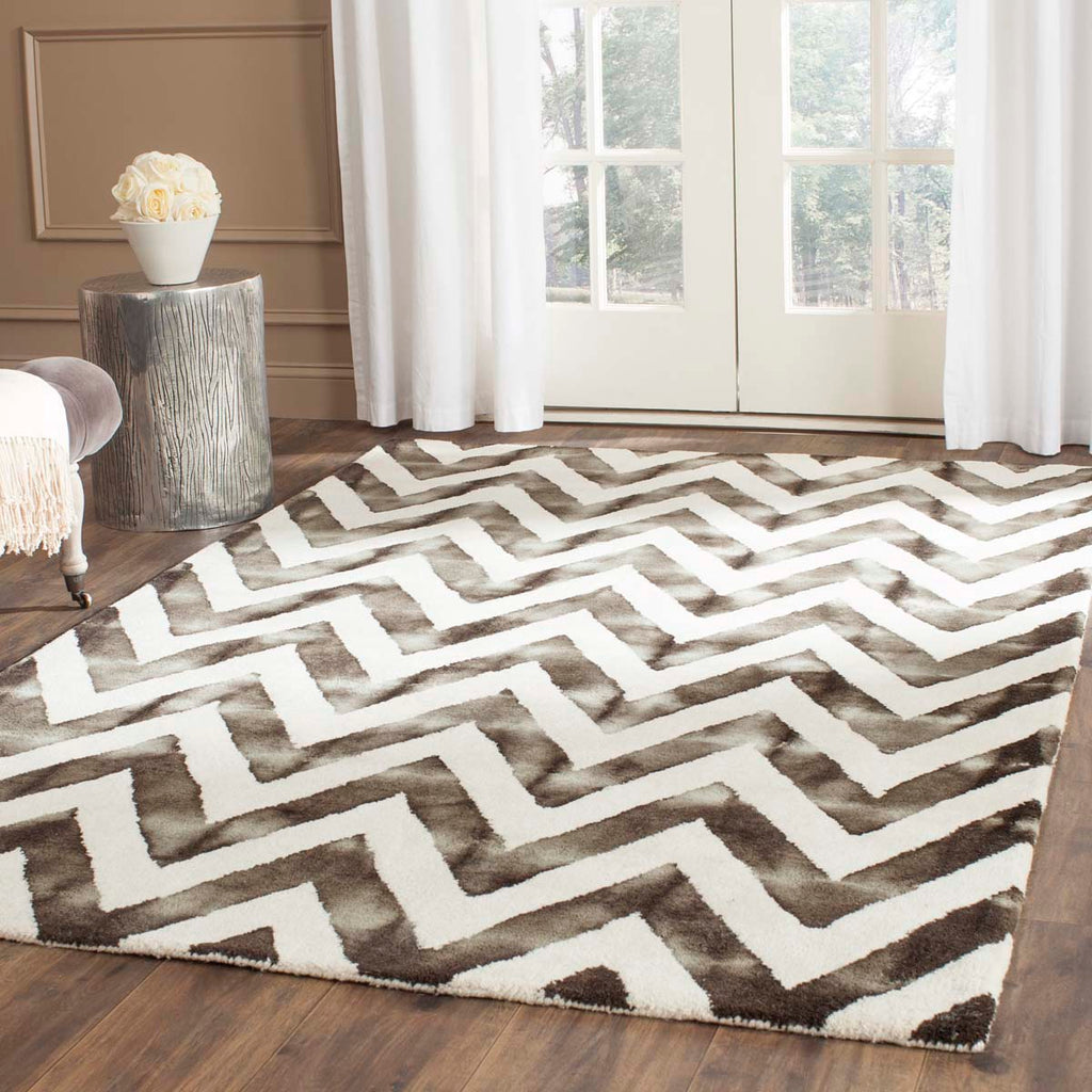 Safavieh Dip Dye Rug Collection DDY715D - Ivory / Charcoal