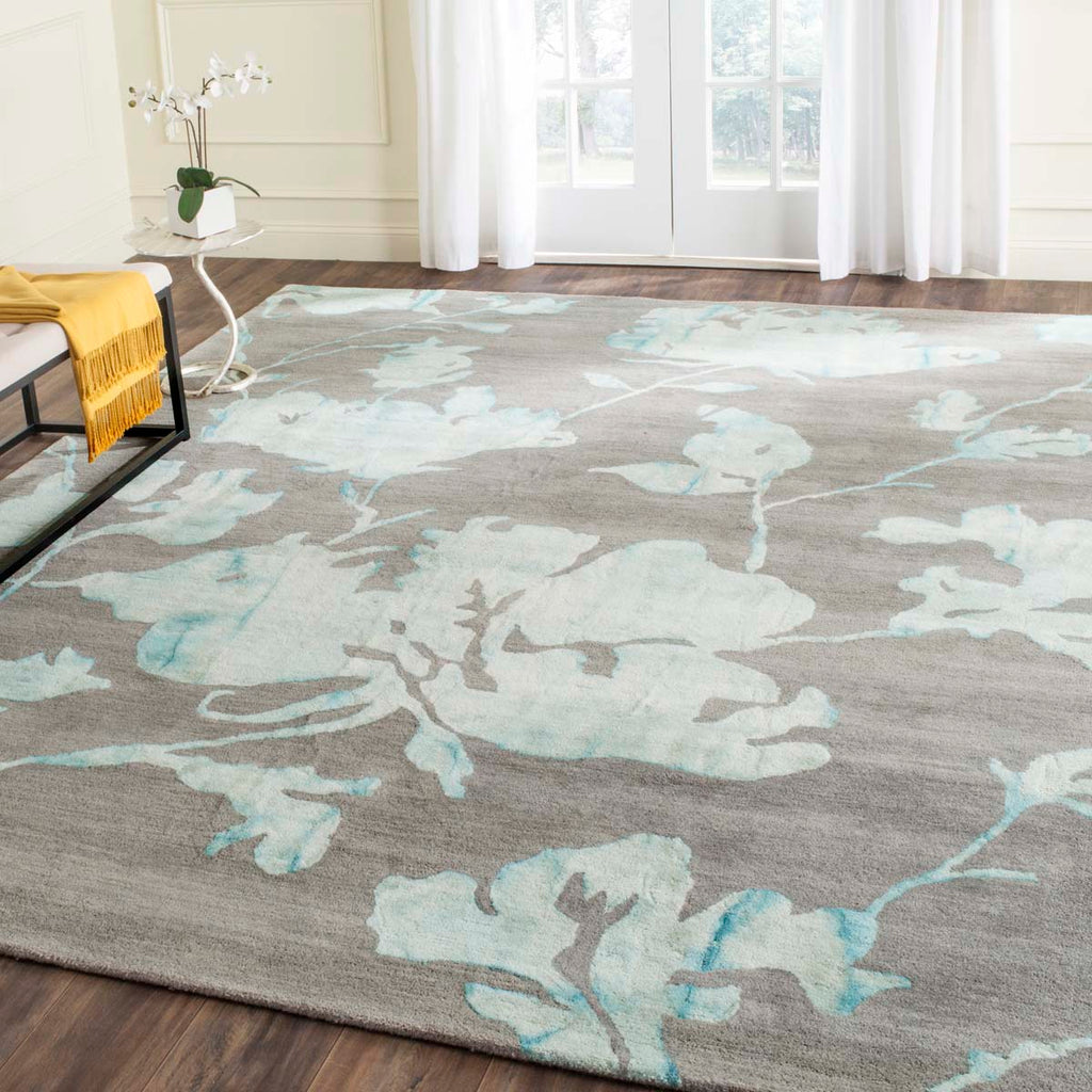 Safavieh Dip Dye Rug Collection DDY716L - Grey / Turquoise