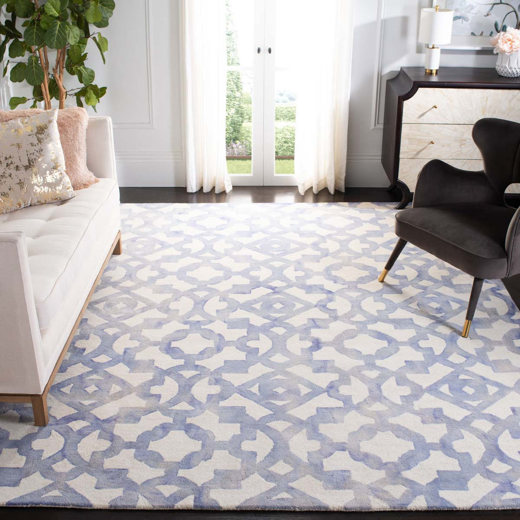 Safavieh Dip Dye Rug Collection DDY717A - Ivory / Blue
