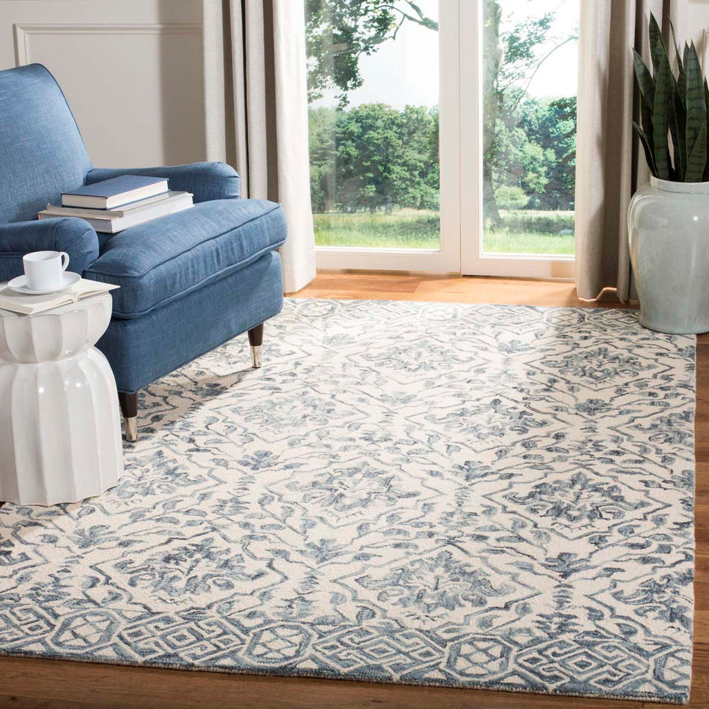 Safavieh Dip Dye Rug Collection DDY901M - Blue / Ivory