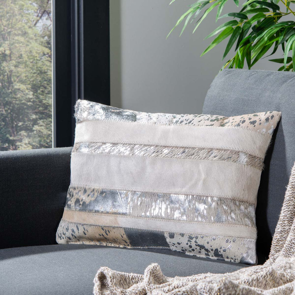 Safavieh Peyton   Pillow - Silver