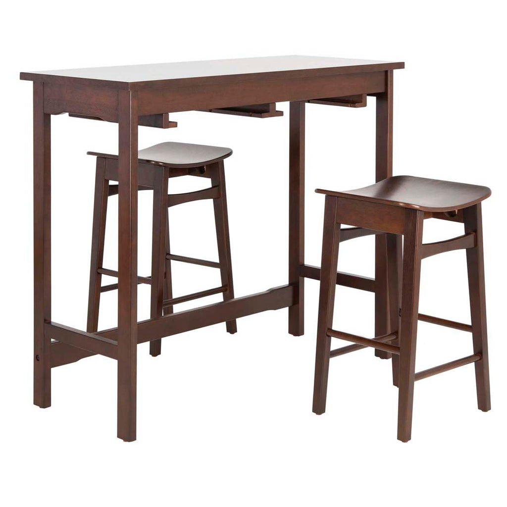 Safavieh Colbie 3 Piece Pub Set - Espresso