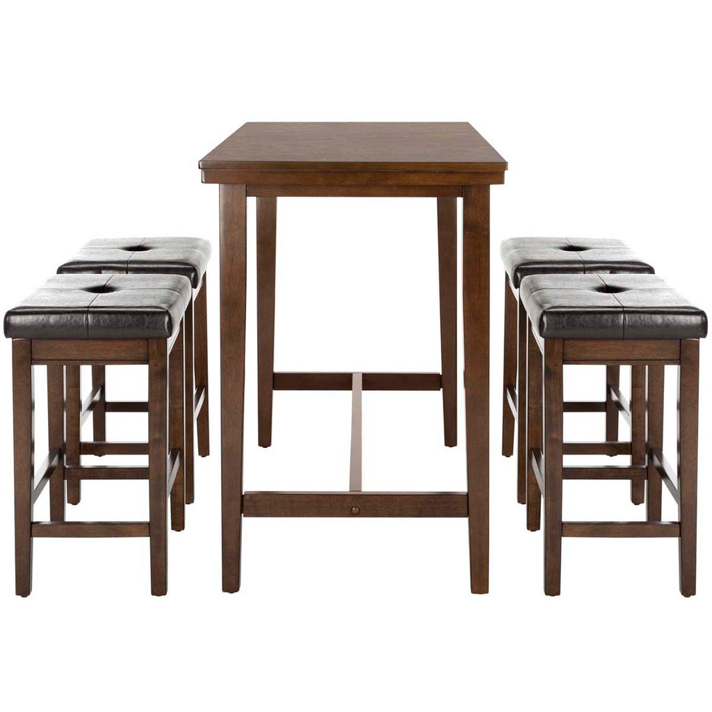 Safavieh Billy 5 Piece Pub Set - Dark Brown