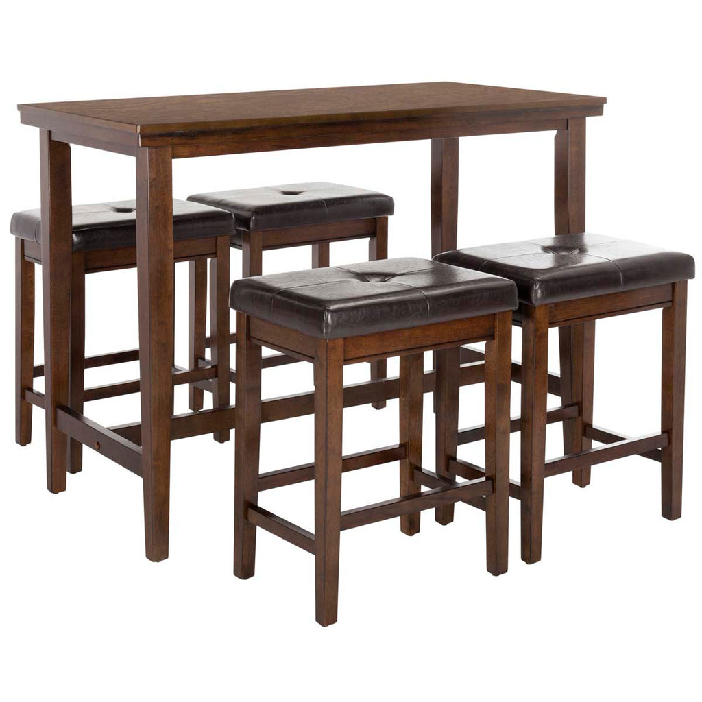 Safavieh Billy 5 Piece Pub Set - Dark Brown