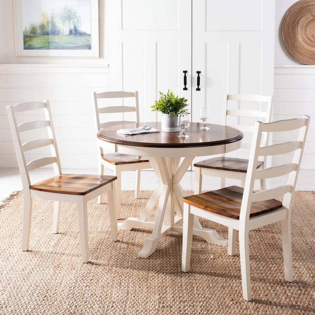 Safavieh Shay 5 Piece Dining Set - White / Natural