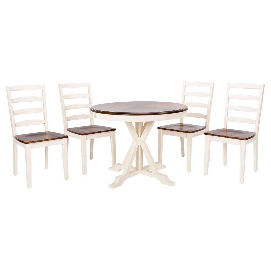 Safavieh Shay 5 Piece Dining Set - White / Natural