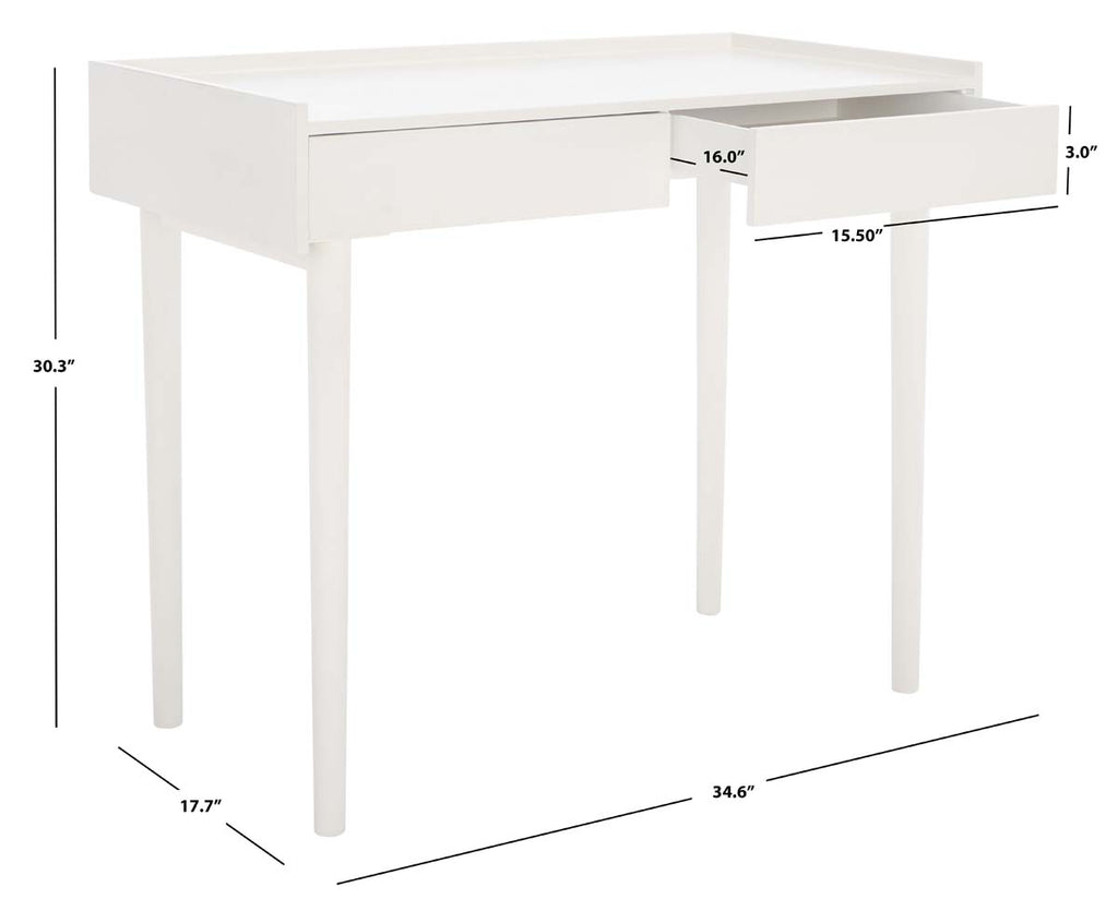 Safavieh Henley 2 Drawer Desk - Antique White