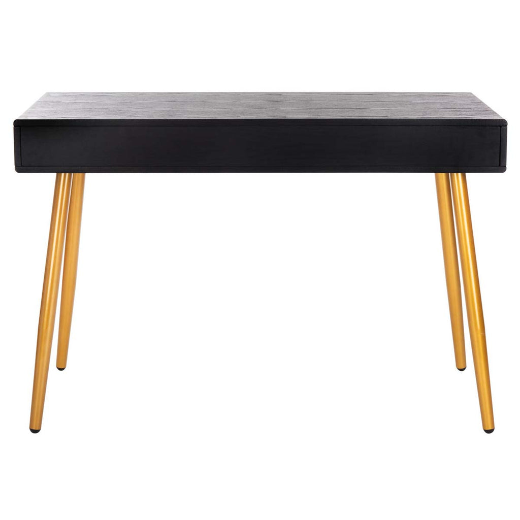 Safavieh Jorja 1 Drawer 1 Shelf Desk - Black/Gold