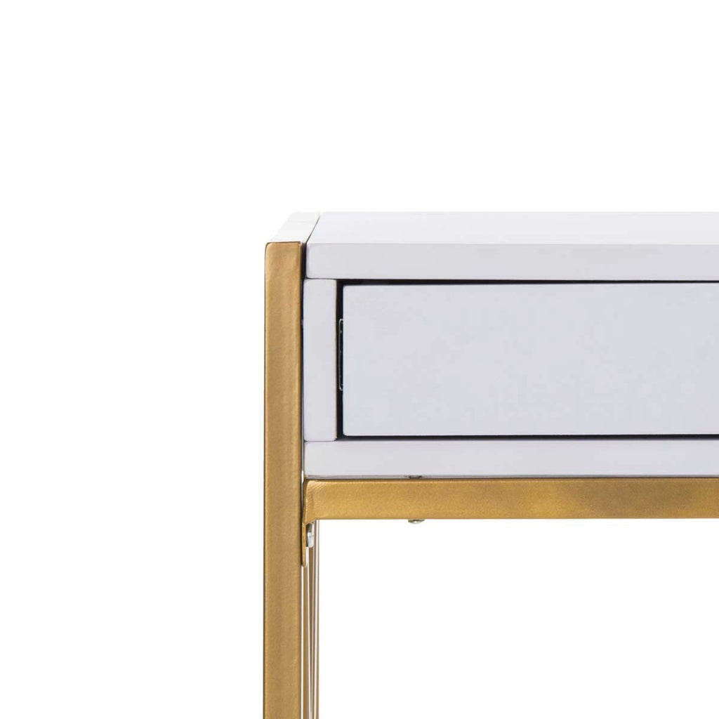 Safavieh Elaine 1 Drawer Desk - White/Gold