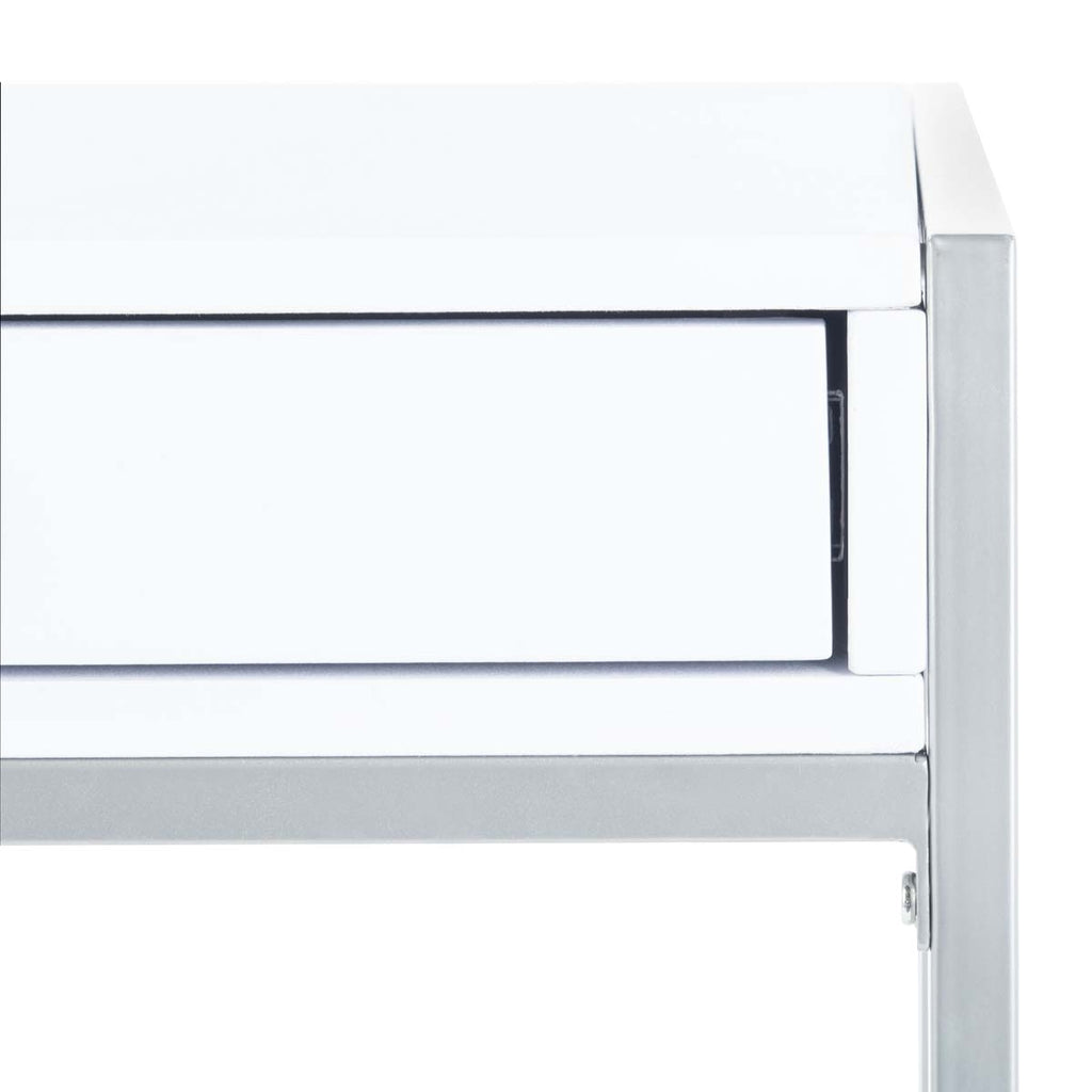 Safavieh Elaine 1 Drawer Desk - White/Silver