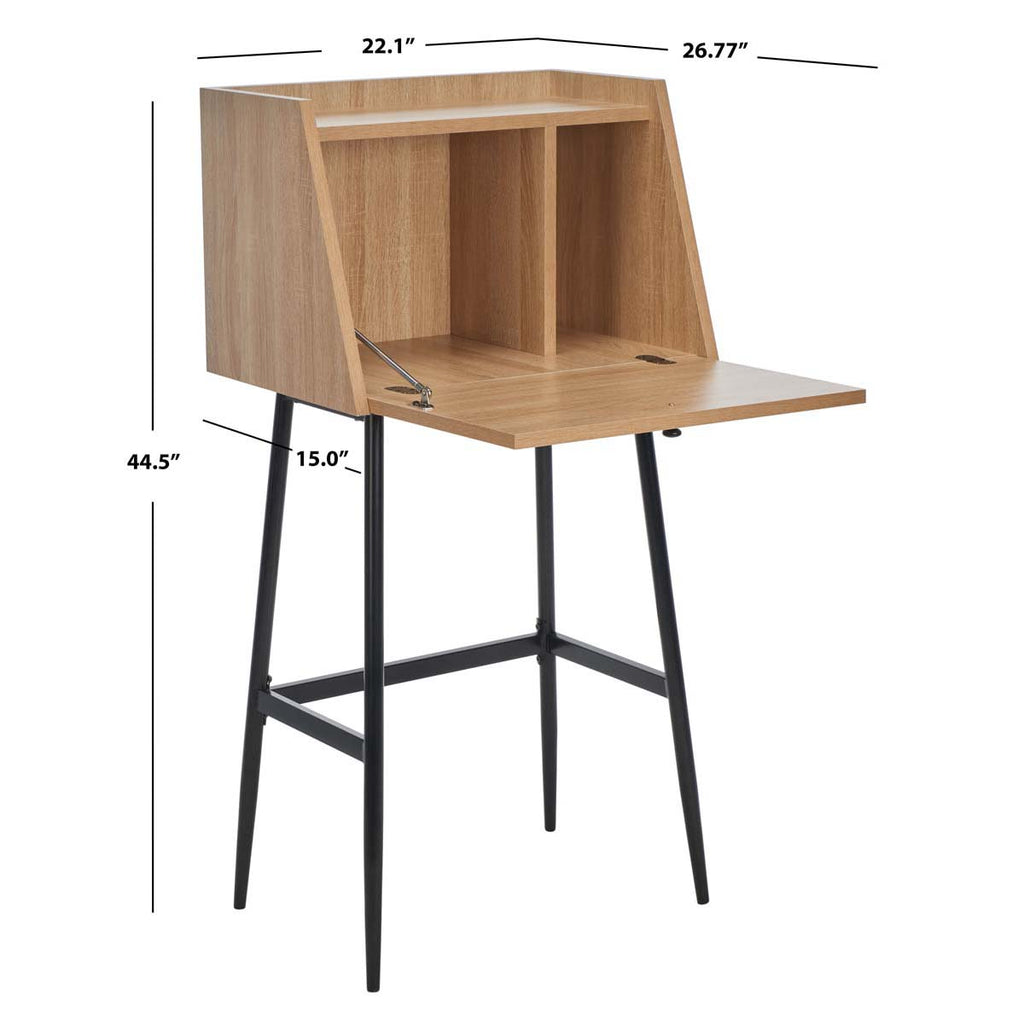 Safavieh Xander Modern Secretary Desk - Natural/Black