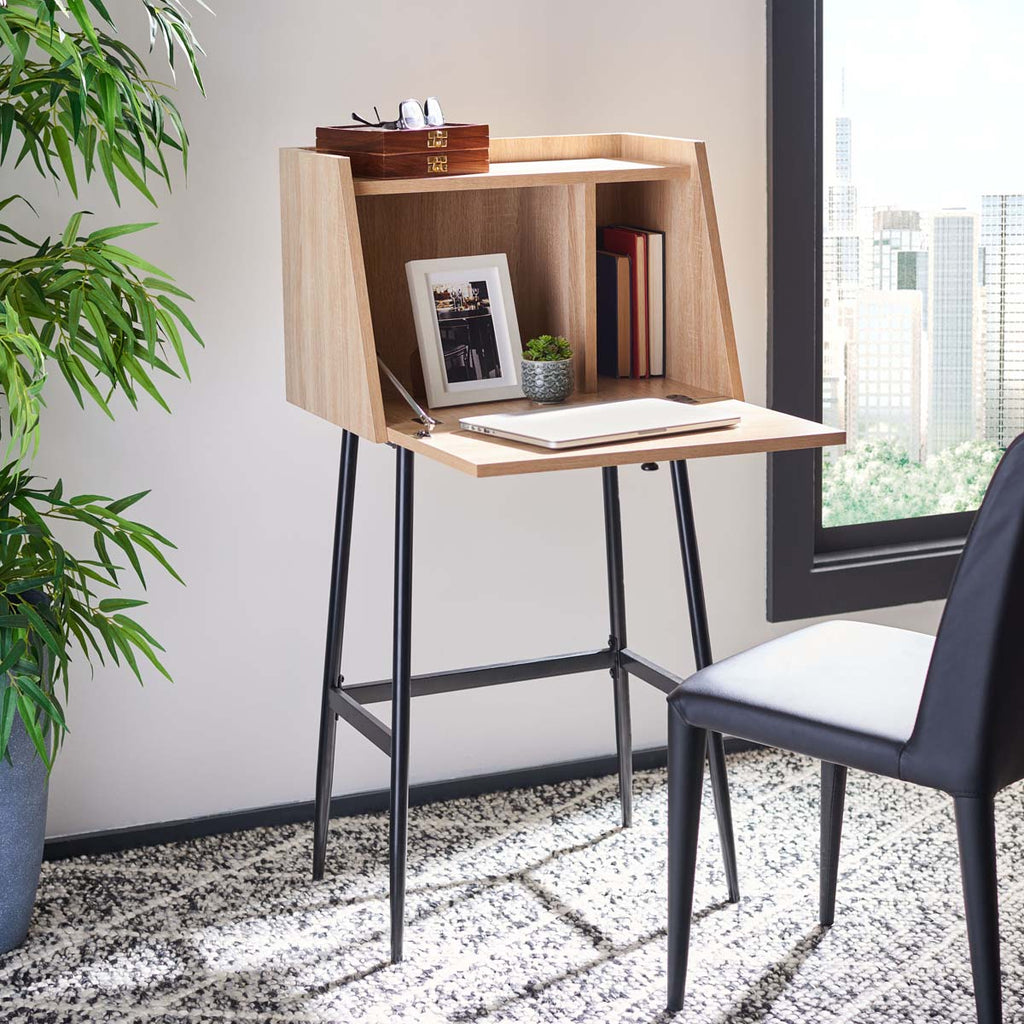 Safavieh Xander Modern Secretary Desk - Natural/Black