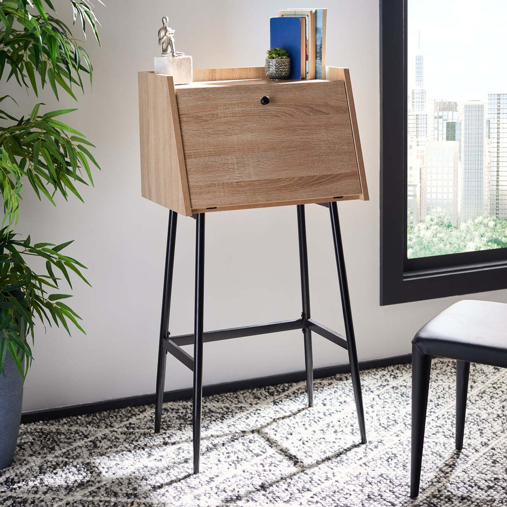 Safavieh Xander Modern Secretary Desk - Natural/Black